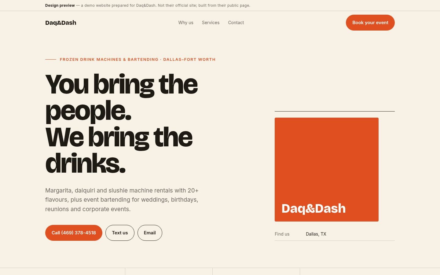 Daq & Dash website retail & more design, built by Kevin Milo at Captivart, Nairobi