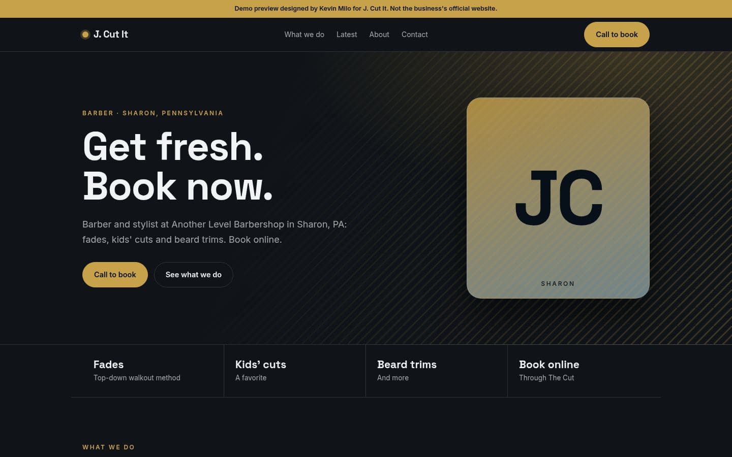 J Cut It website beauty design, built by Kevin Milo at Captivart, Nairobi